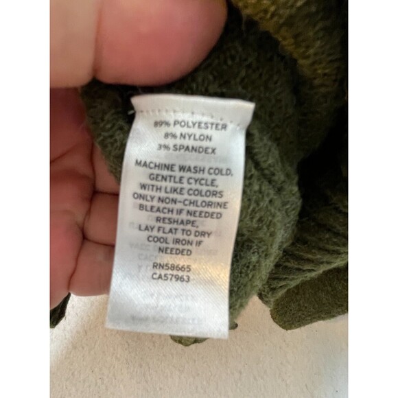 BP Womens Longline Turtleneck Sweater X-Small OliveNight Green Tunic Lightweight - Picture 4 of 7